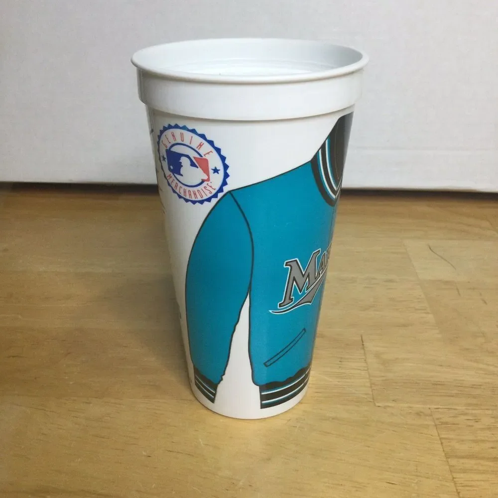1993 FLORIDA MARLINS Miami INAUGURAL SEASON 24 OZ ICEE‎ PLASTIC CUP Used MLB